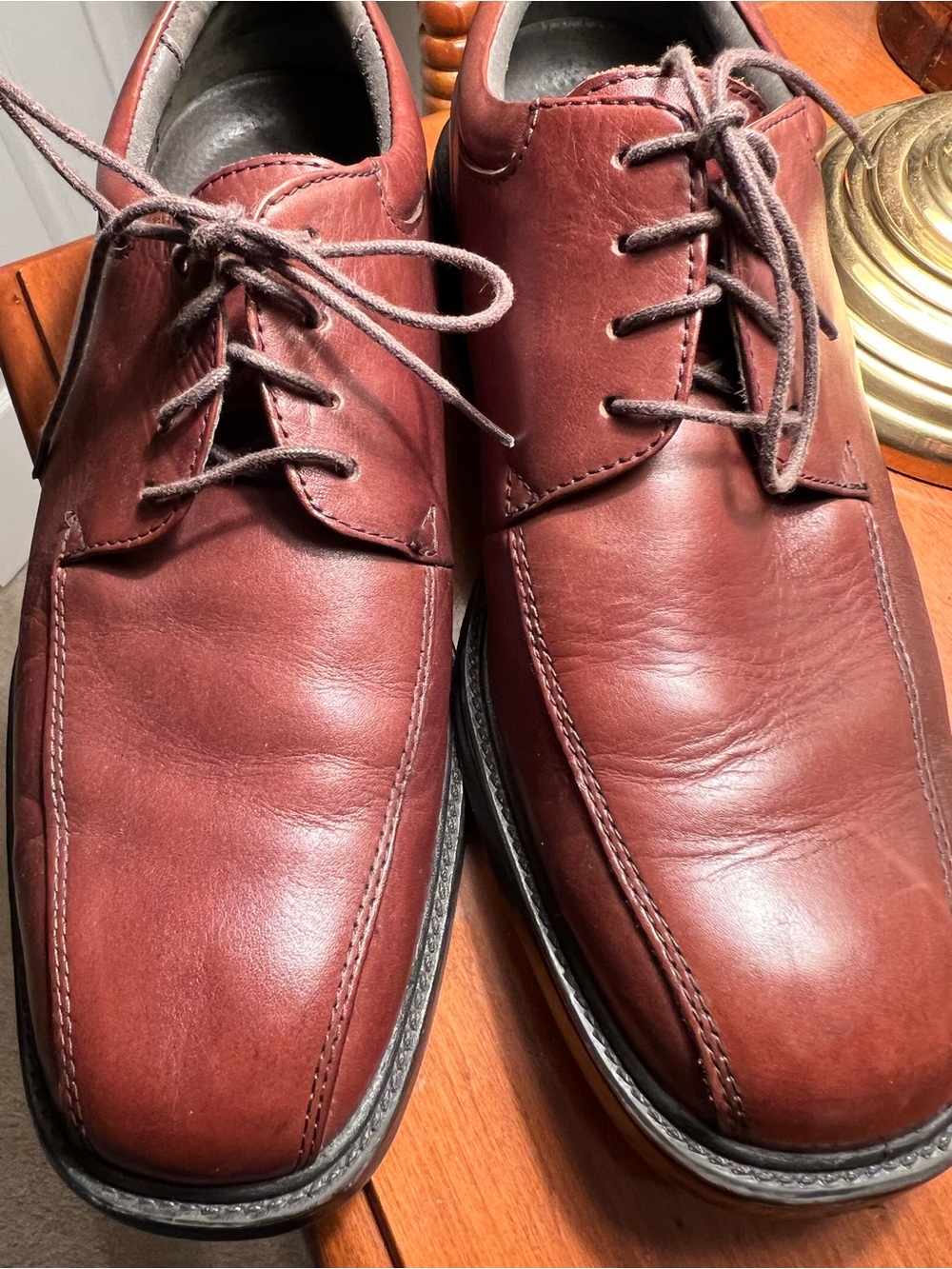 Nunn Bush Men's Oxford Lace-Up Shoes - Mahogany Brown